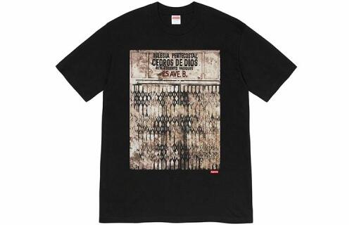 Supreme FW19 Week 12 x Martin Wong Iglesia Pentecostal Tee Black T