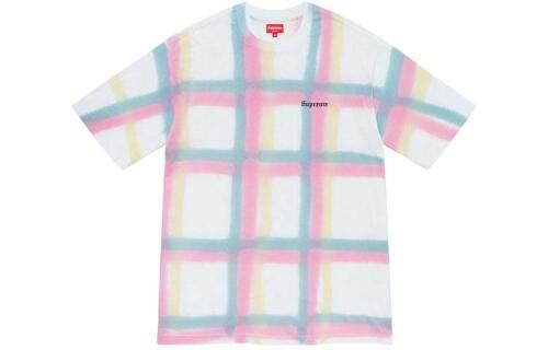 Supreme SS20 Week 17 Sprayed Plaid SS Top LogoT