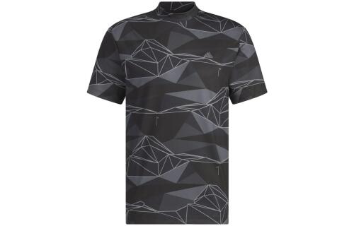 Мужская футболка adidas AEROREADY ALLOVER PRINT MOCK NECK черная