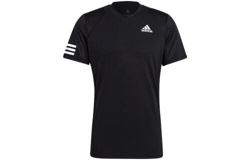 Мужская футболка adidas CLUB TENNIS 3-STRIPES TEE черно-белая