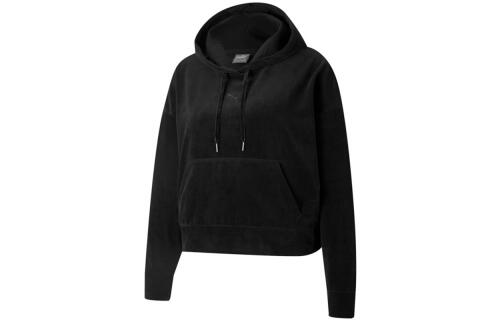 PUMA Her Velour Hoodie Logo
