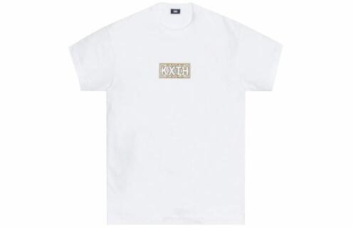 KITH Beige Moroccan Tile Classic Logo Tee LogoT