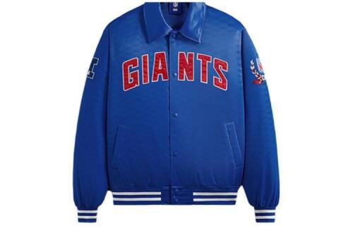 KITH x NFL FW23 Giants Satin Bomber Jacket Logo