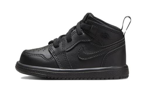 Детские кроссовки nike Jordan 1 Mid Alt (TD) черные