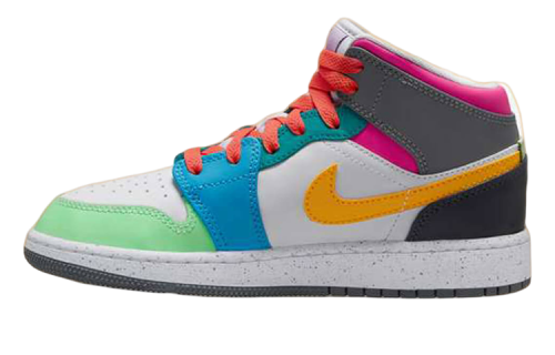 Детские кроссовки nike Air Jordan 1 Mid SE (GS) серые