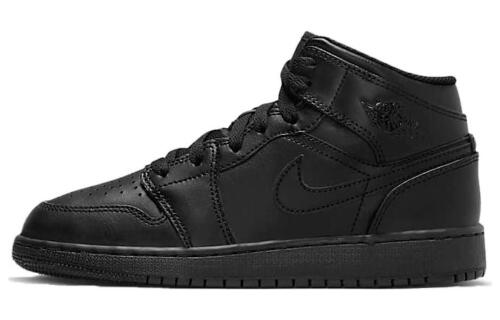 Детские кроссовки nike Air Jordan 1 Mid (GS) черные