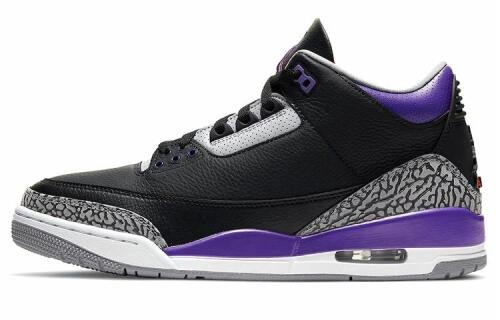 Кроссовки Nike Air Jordan 3 Retro Black Court Purple