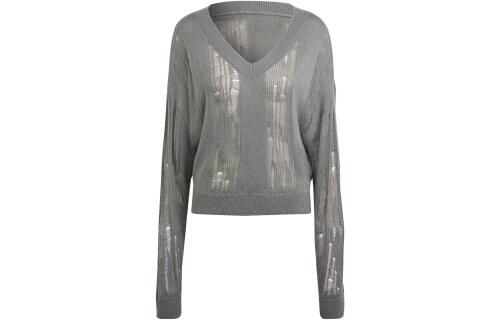 Женский свитшот adidas DISTRESSED CREW SWEATSHIRT серый