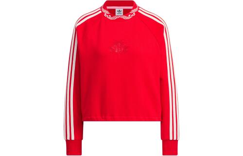 Женский свитшот adidas JACQUARD RIB CREWNECK SWEATER красный