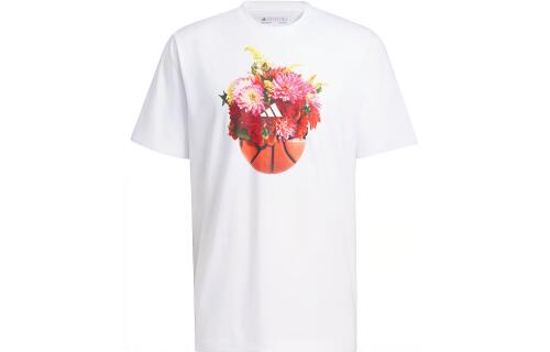 Мужская футболка adidas FLORAL HOOPS GRAPHIC TEE белая