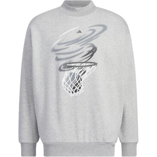 Мужской свитшот adidas BASKETBALL CREW SWEATSHIRT серый