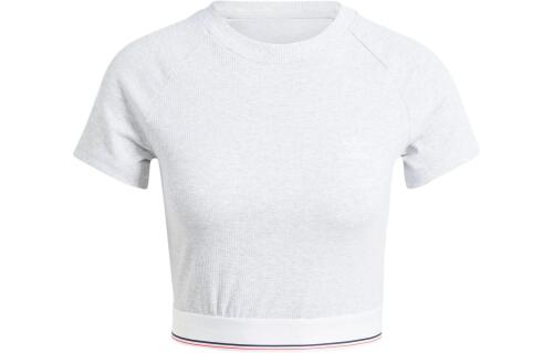 Женская футболка adidas TAPE WAISTBAND TEE серая