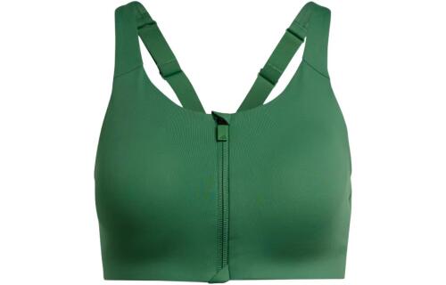 Женский топ adidas TLRD IMPACT LUXE ZIP BRA зеленый