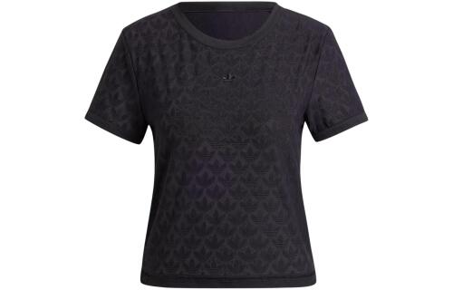 Женская футболка adidas FASHION MONOGRAM LACE CROPPED
