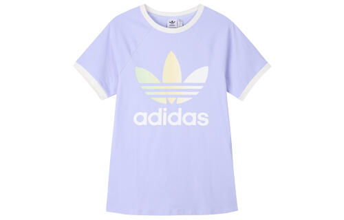 Женская футболка adidas GRADIENT TREFOIL CALI TEE фиолетовая