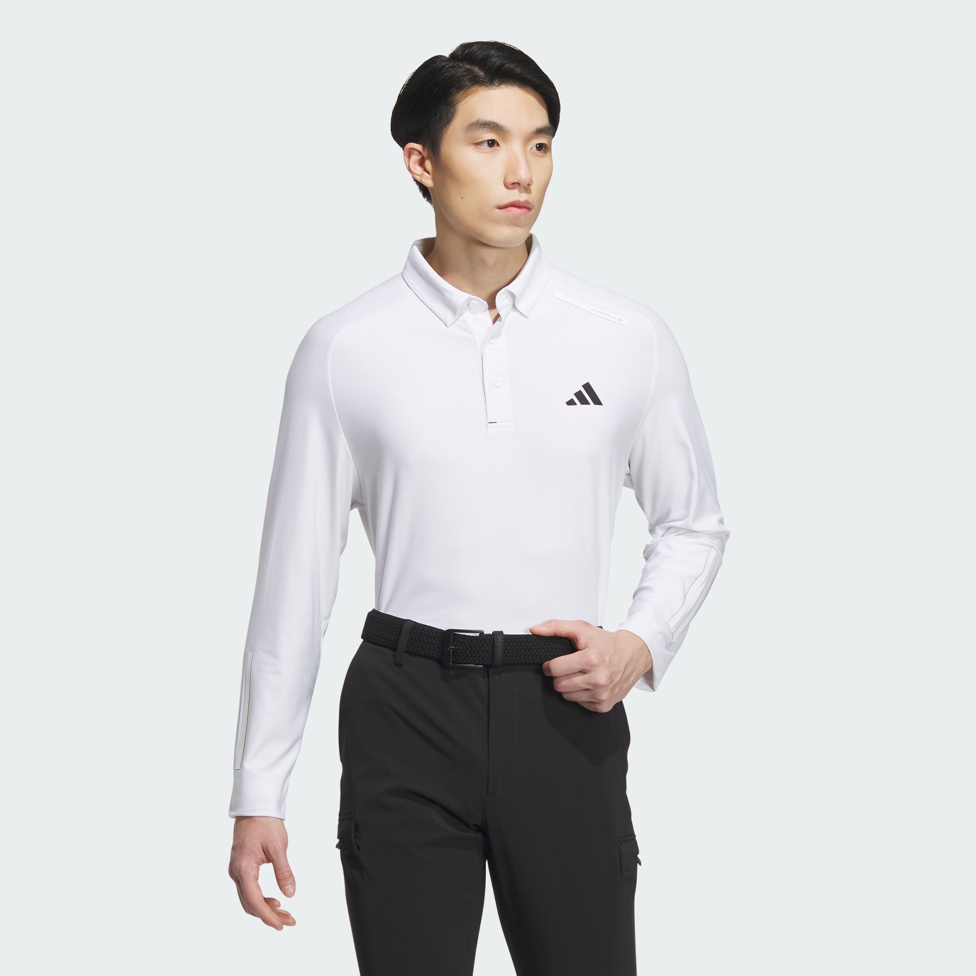 Мужская футболка adidas LONG SLEEVE STRETCH POLO SHIRT