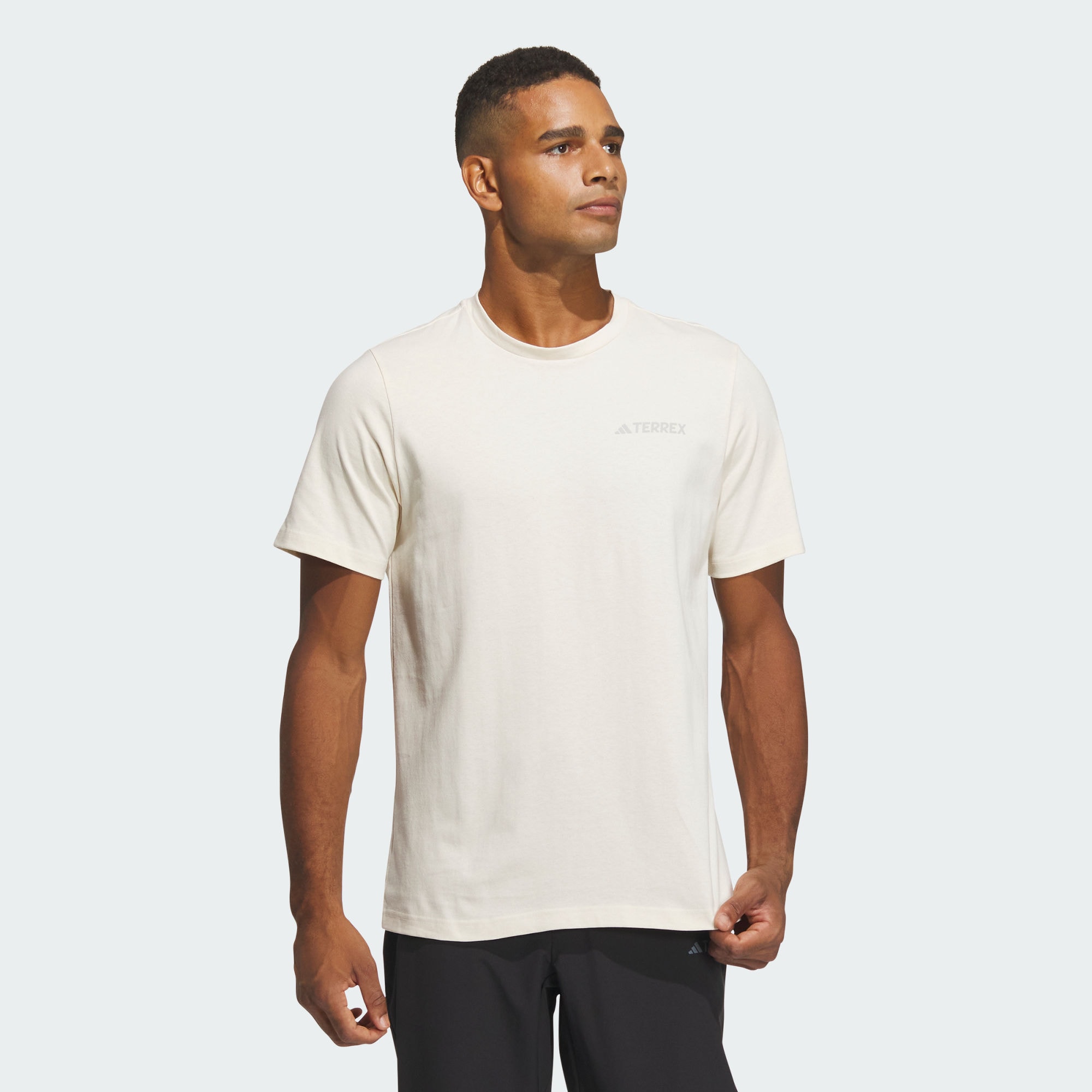 Мужская футболка adidas GRAPHIC POLYGIENE T-SHIRT 230 GSM белая