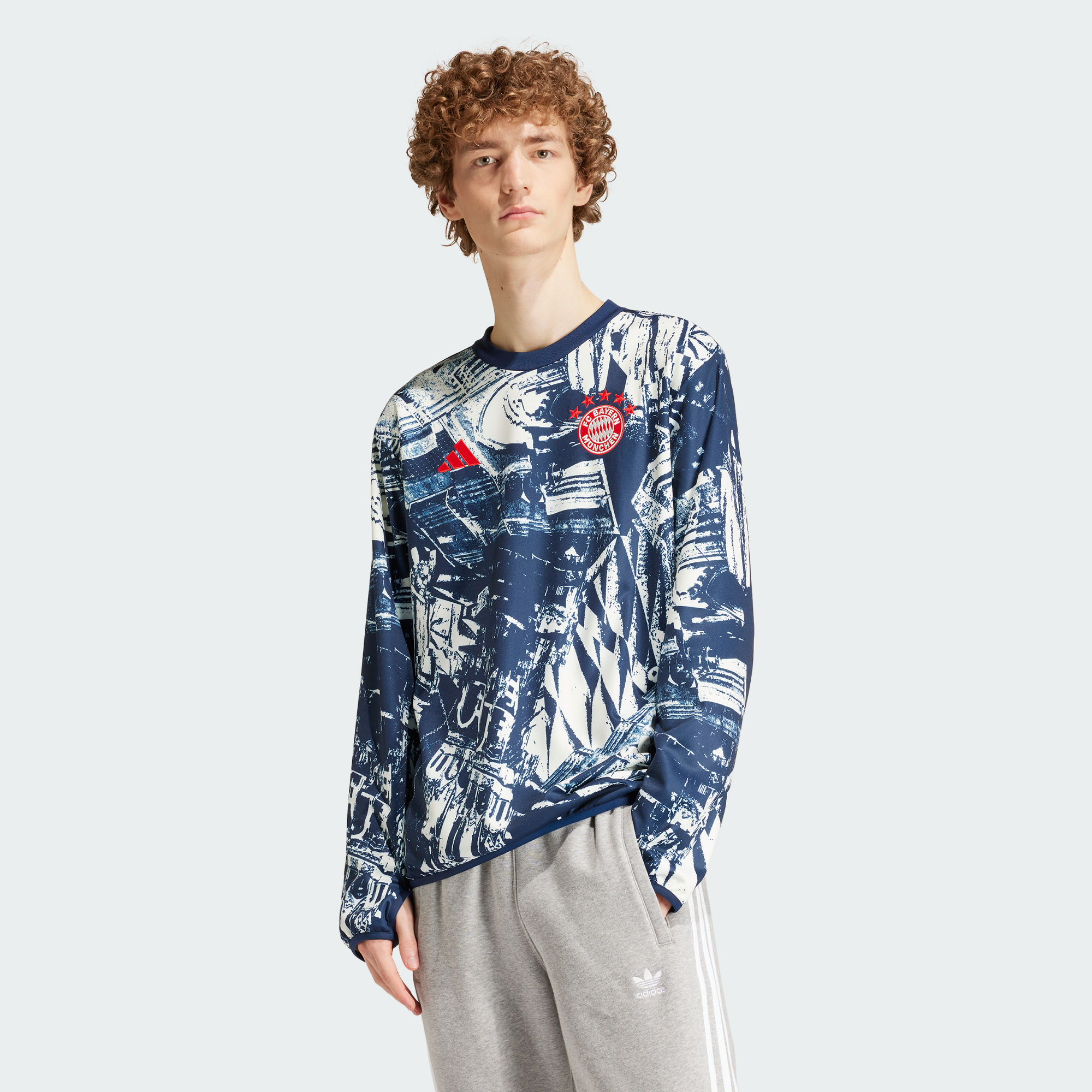 Мужской рашгард adidas FC BAYERN PRE-MATCH WARM TOP