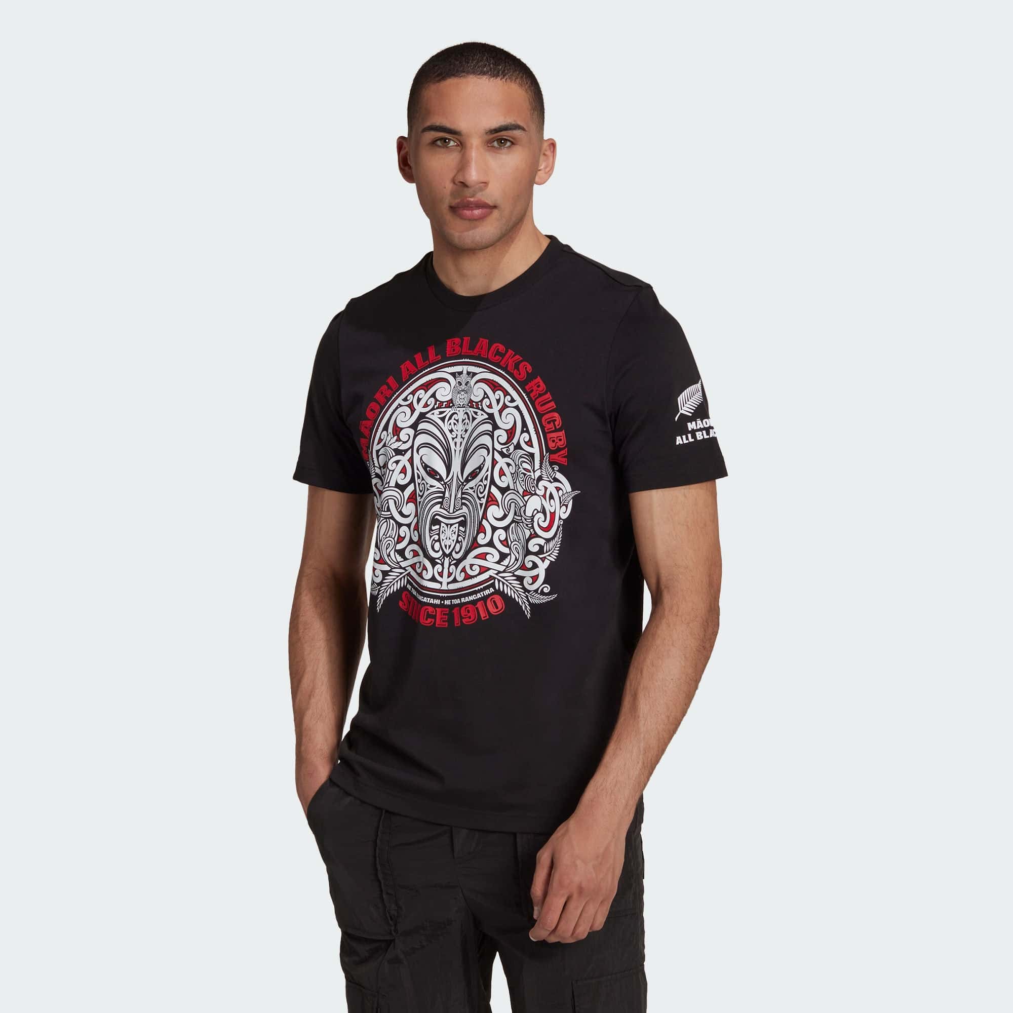 Мужская футболка adidas MAORI ALL BLACKS RUGBY TEE