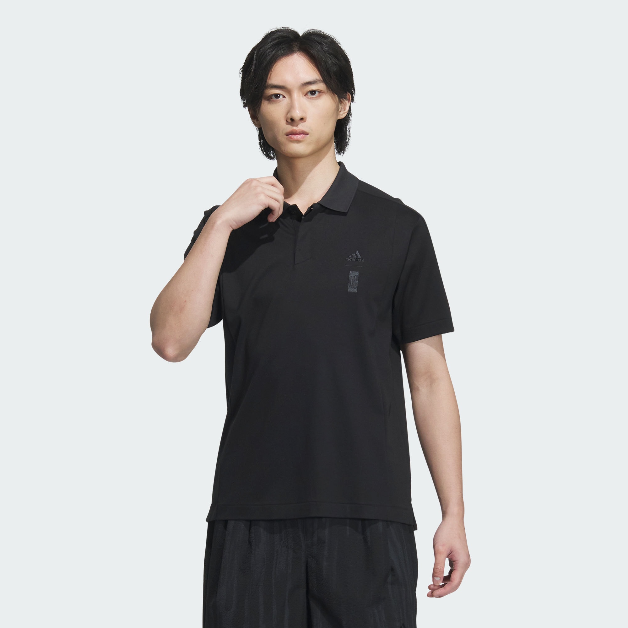 Мужская футболка adidas WUJI MUSTHAVE POLO SHIRT черная