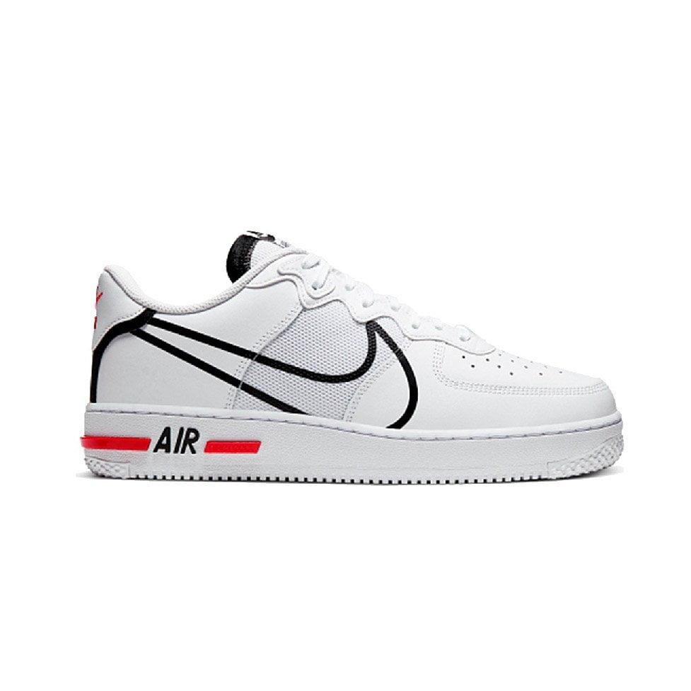 Кроссовки Nike Air Force 1 React White Black Red