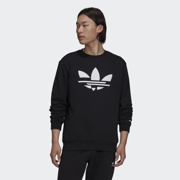 Мужской свитшот adidas Adicolor Shattered Trefoil Crewneck Sweatshirt (Черный)