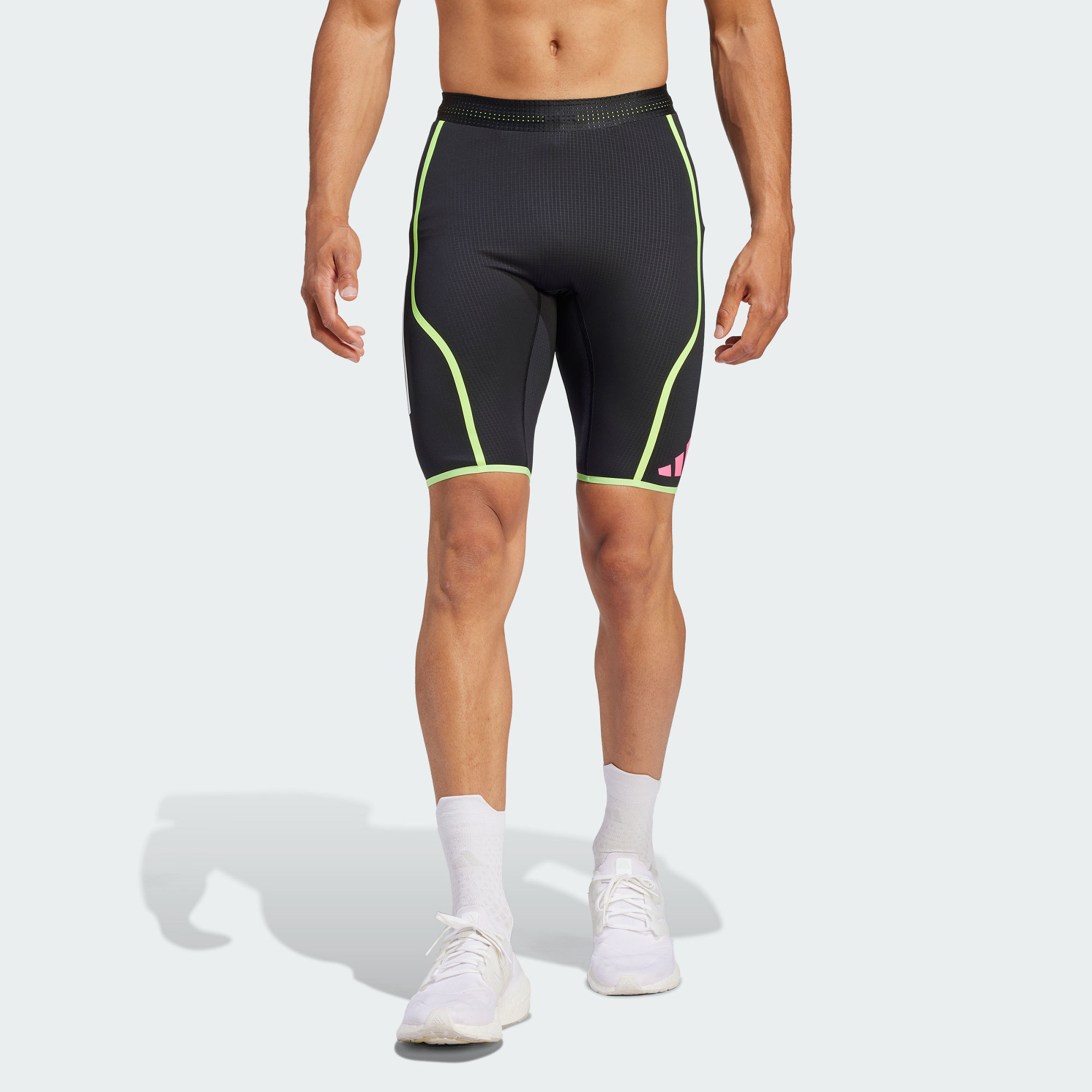 Мужские леггинсы adidas ADIZERO RUNNING SHORT LEGGINGS черные