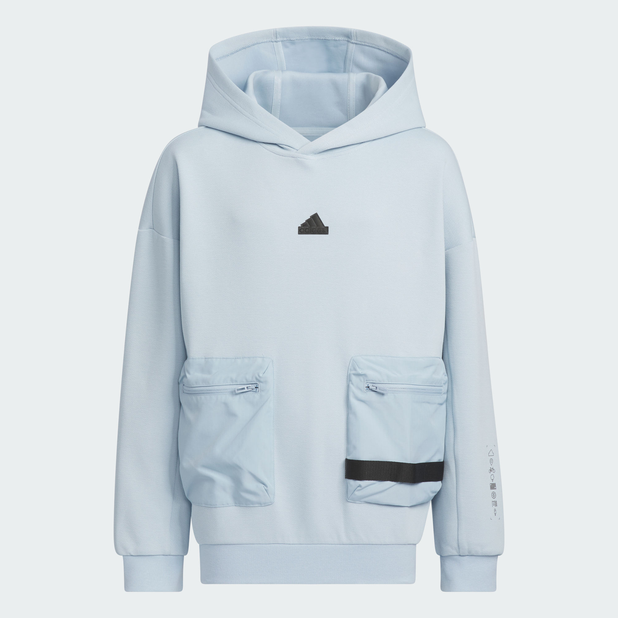 Детское худи adidas CITY ESCAPE AEROREADY HOODIE синее