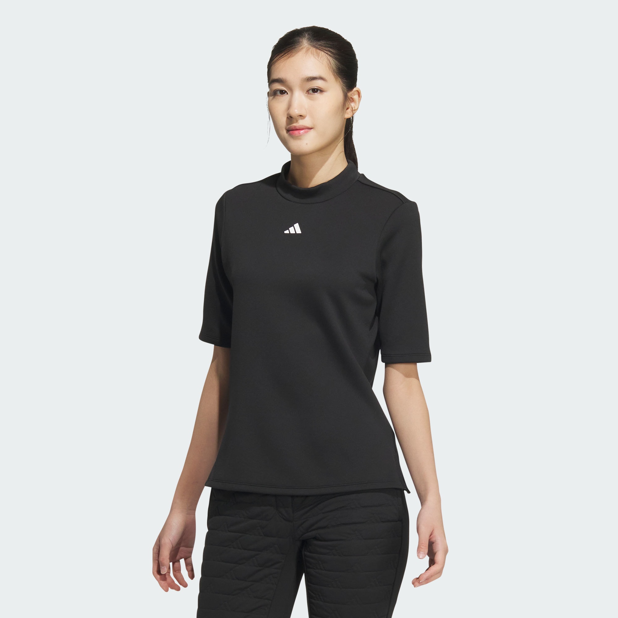 Женская футболка adidas MOCK NECK HALF SLEEVE POLO SHIRT