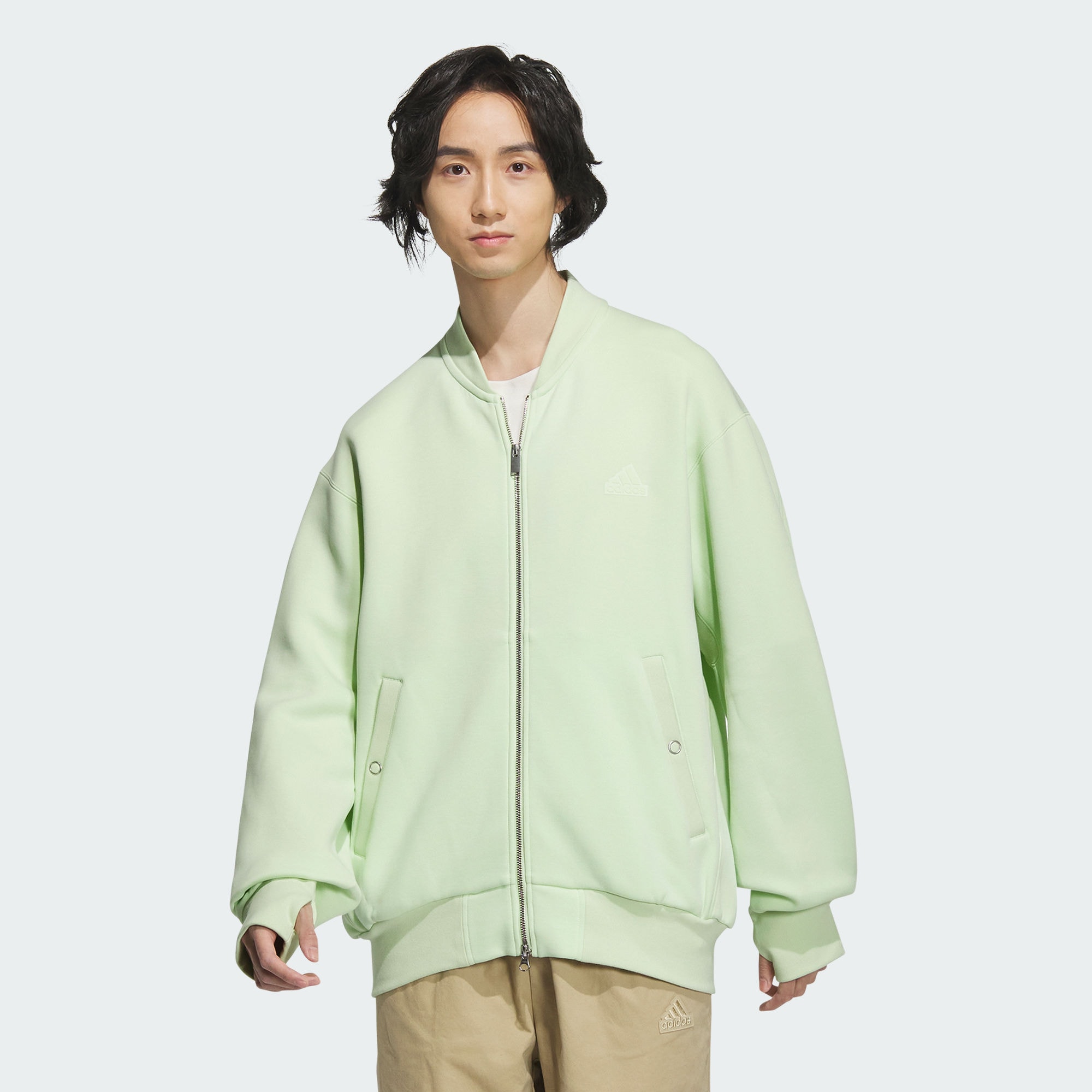 Мужская куртка adidas SPACER BOMBER JACKET зеленая