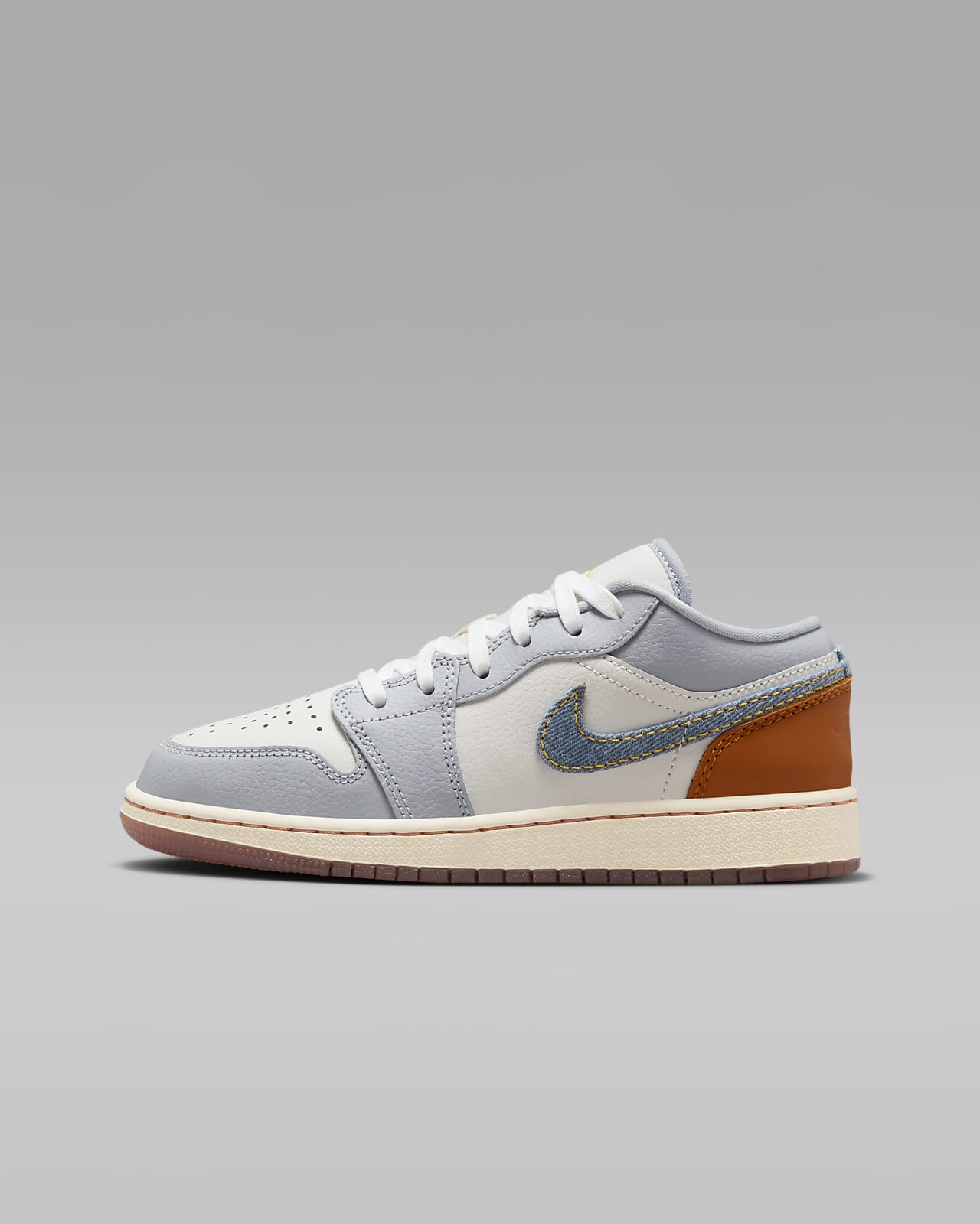 Детские кроссовки nike Air Jordan 1 Low SE (GS) синие