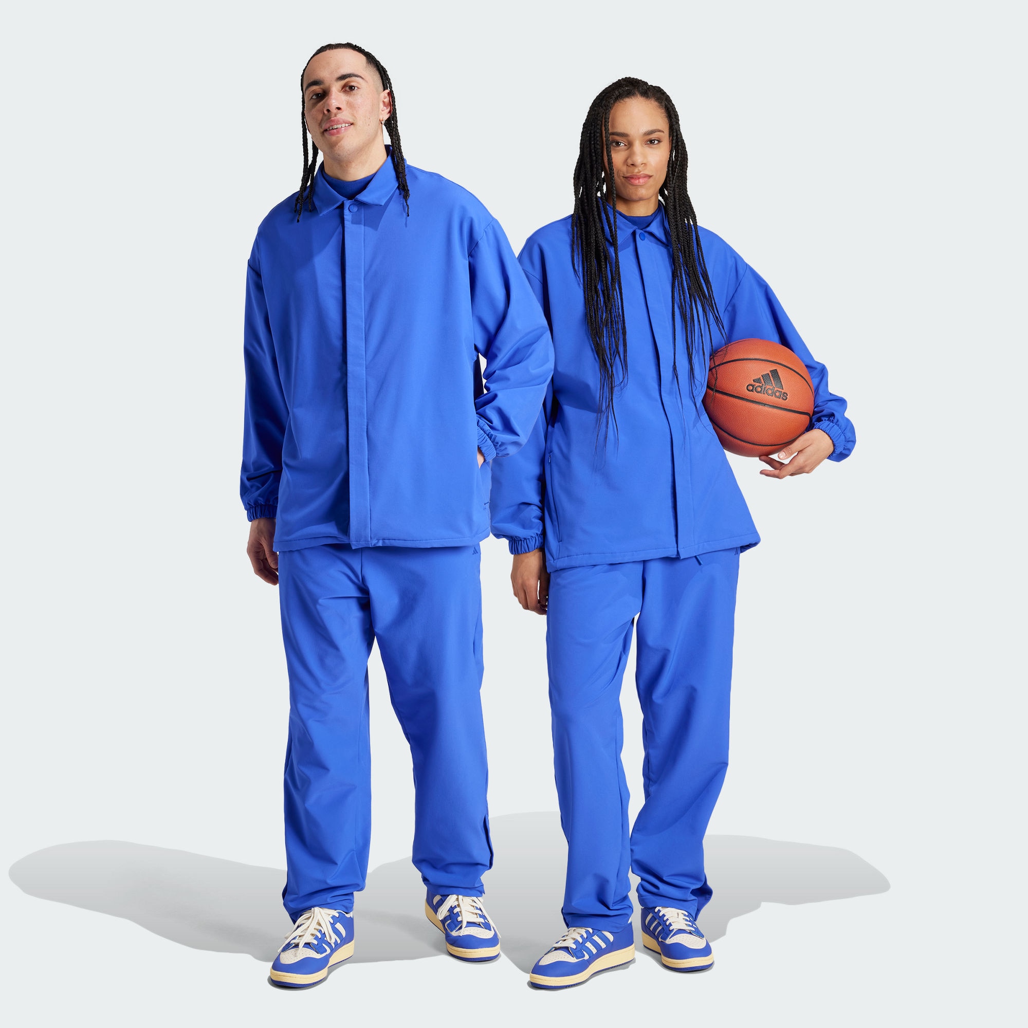 Брюки adidas THE 2024 COLLECTION CHAPTER 02 BASKETBALL PANTS синие