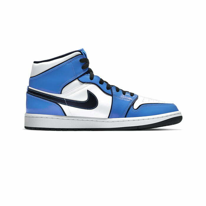 Кроссовки Nike Air Jordan 1 Mid Signal Blue синие