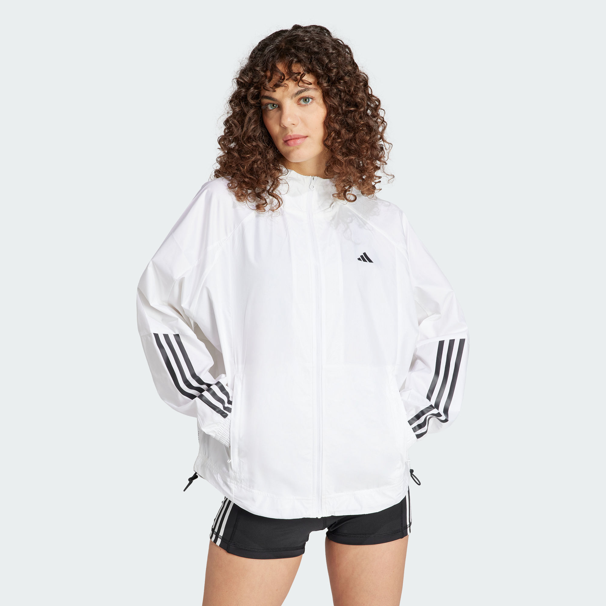 Женский свитшот adidas WIND.RDY HYPERGLAM WINDBREAKER черно-белый