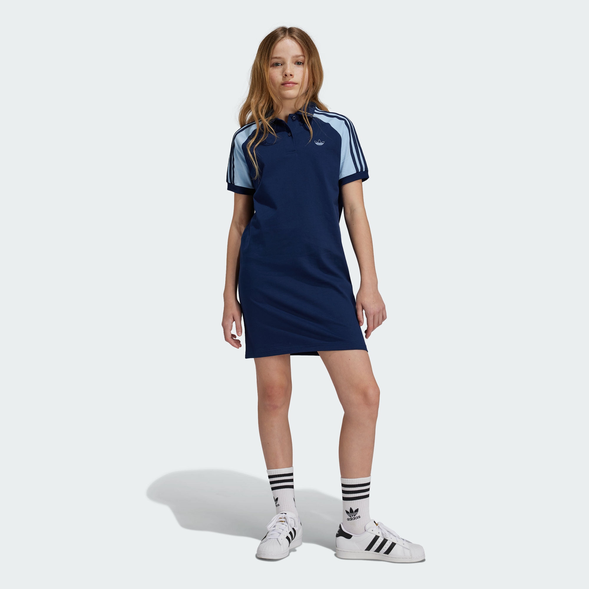 Детская рубашка adidas POLO DRESS WITH COLORBLOCK