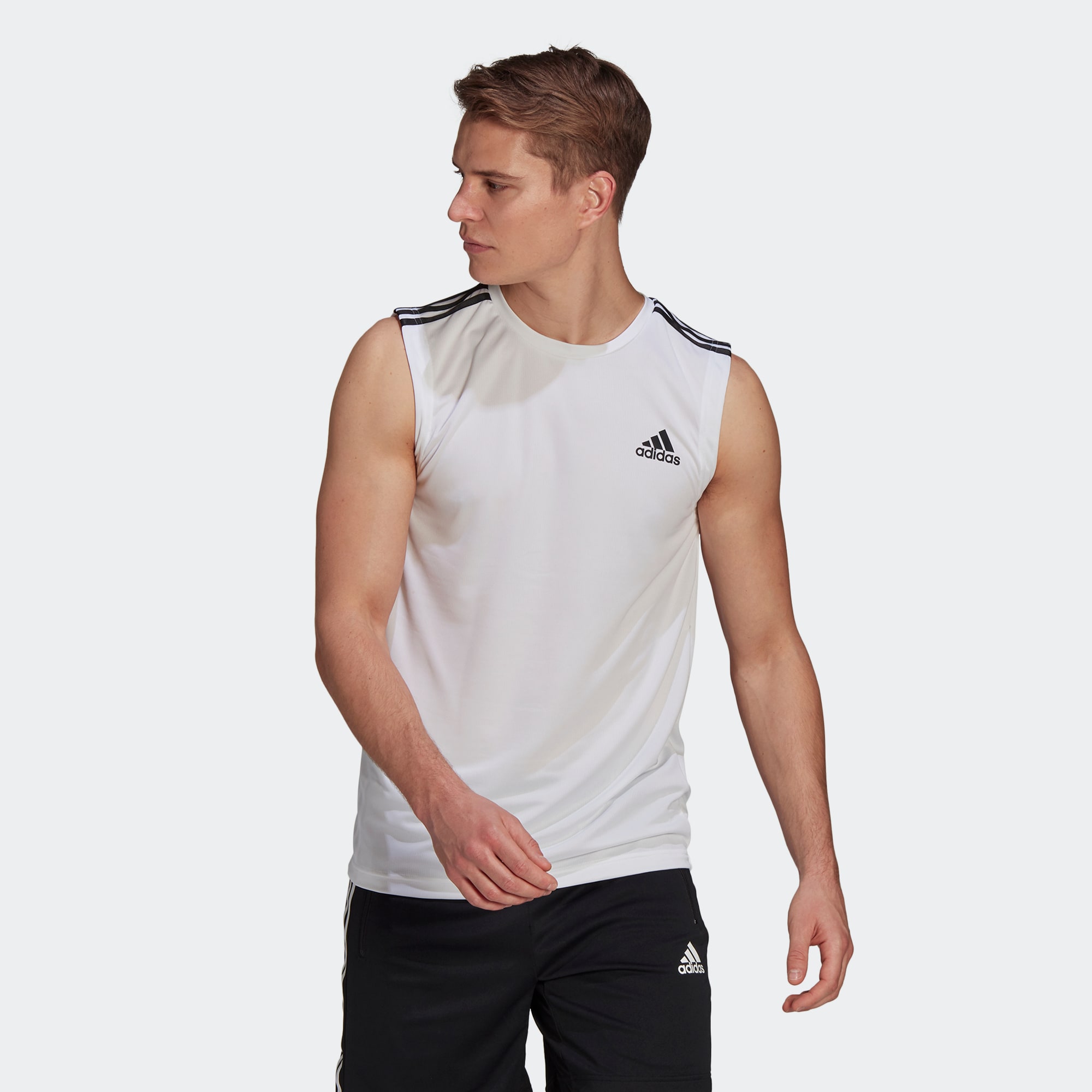 Мужская футболка adidas AEROREADY DESIGNED TO MOVE белая