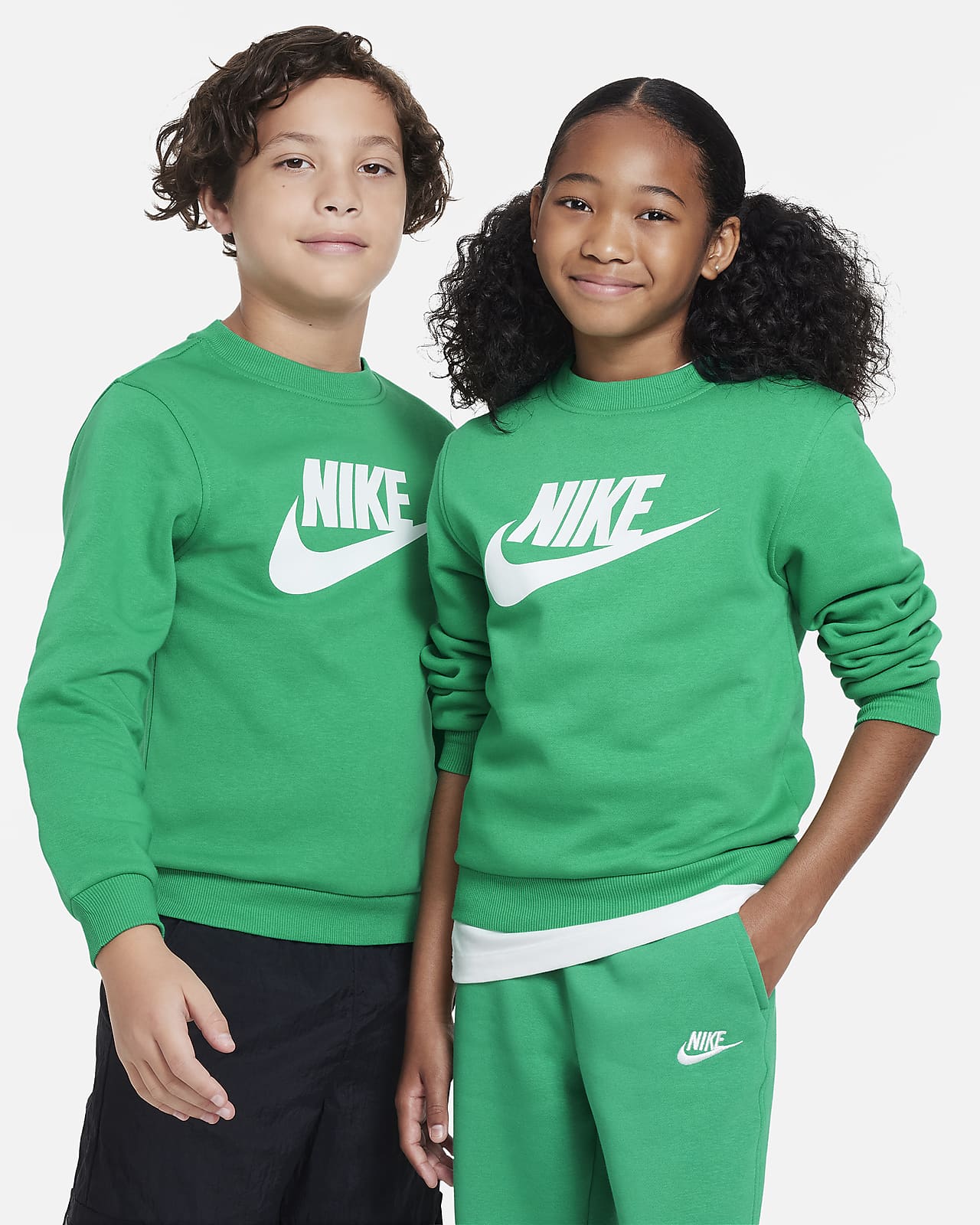 Детский свитшот Nike Sportswear Club Fleece зеленый