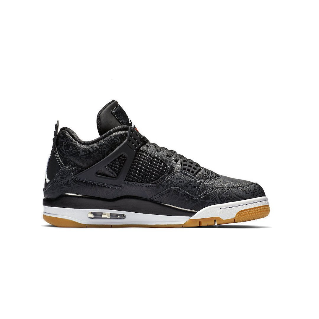 Кроссовки Nike Air Jordan 4 Retro Laser Black Gum (Черные)