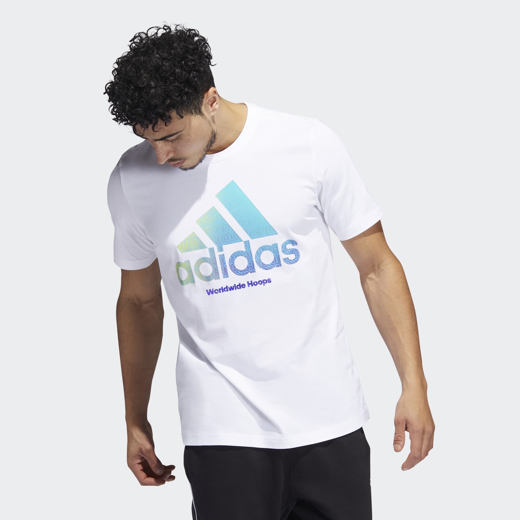 Мужская футболка adidas WE BALL TOGETHER BADGE OF TEE белая