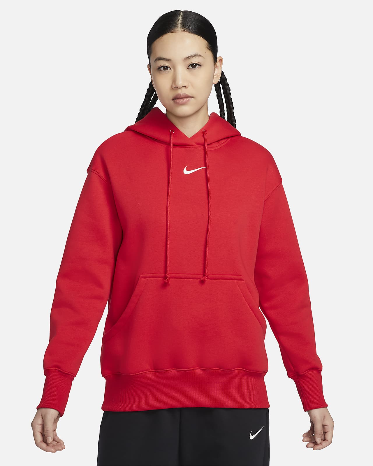 Женская толстовка Nike Sportswear Phoenix Fleece красная