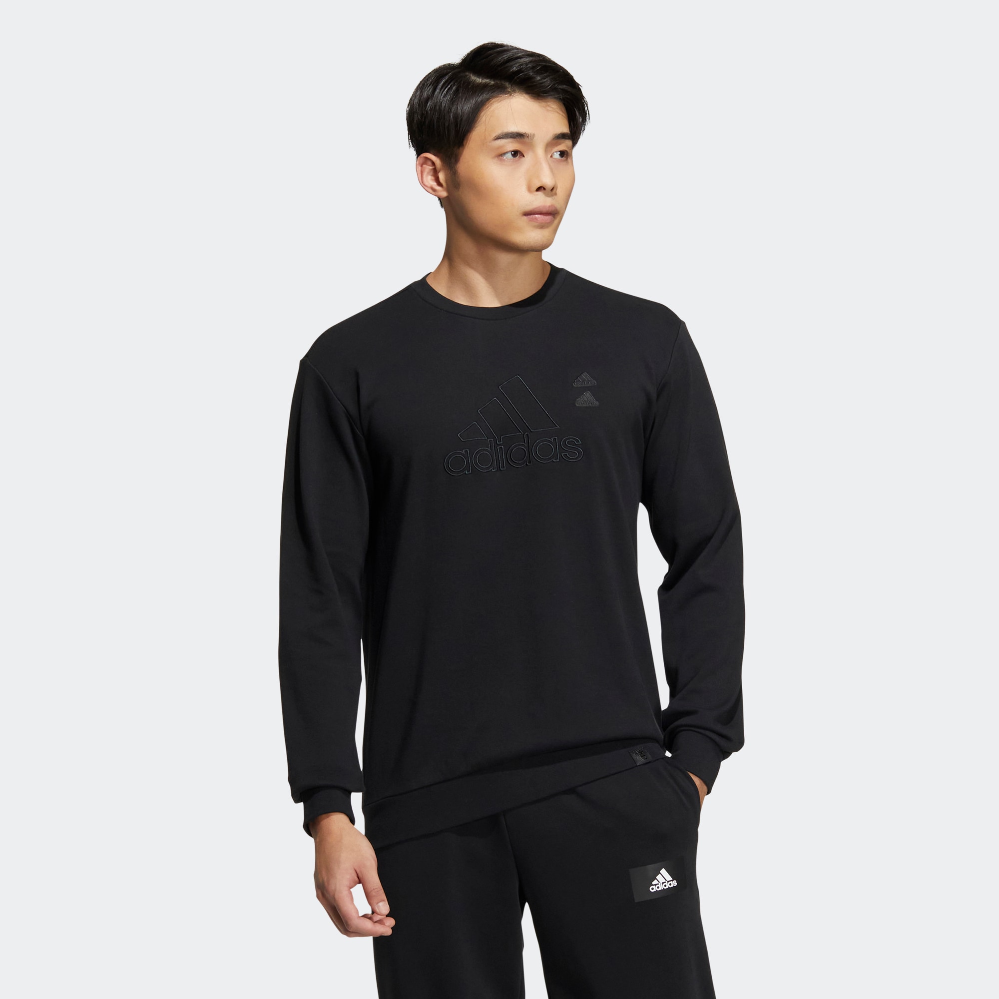 Мужской свитшот adidas ST GEN-ZHAI LOGO SWEATSHIRT Черный