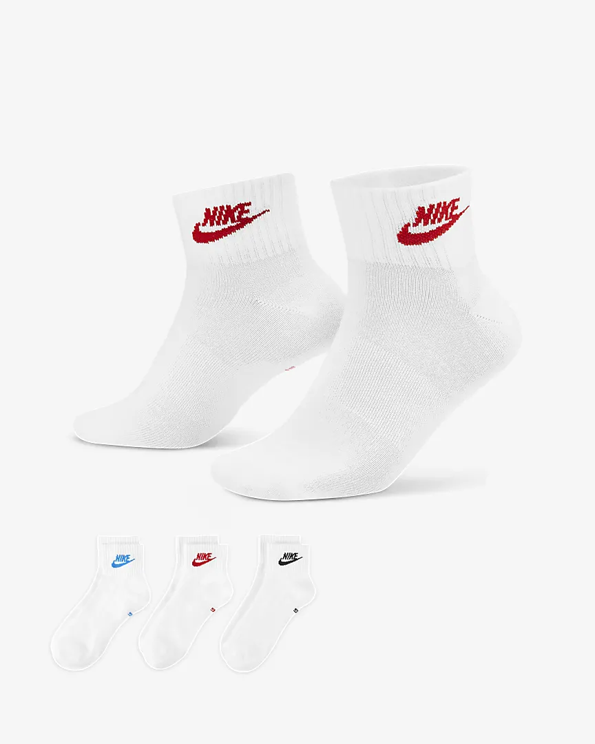 Носки Nike Everyday Essential (3 пары) белые