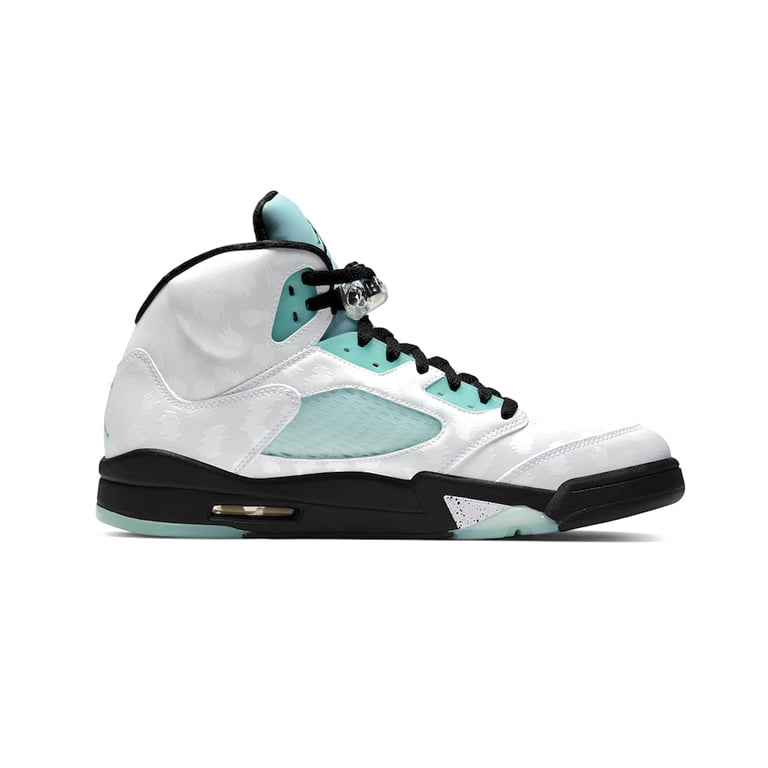 Кроссовки Nike Air Jordan 5 Retro Island Green белые