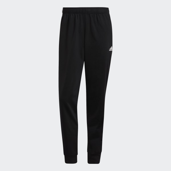 Мужские брюки adidas Essentials Warm-Up Tapered 3-Stripes Track Pants (Черные)