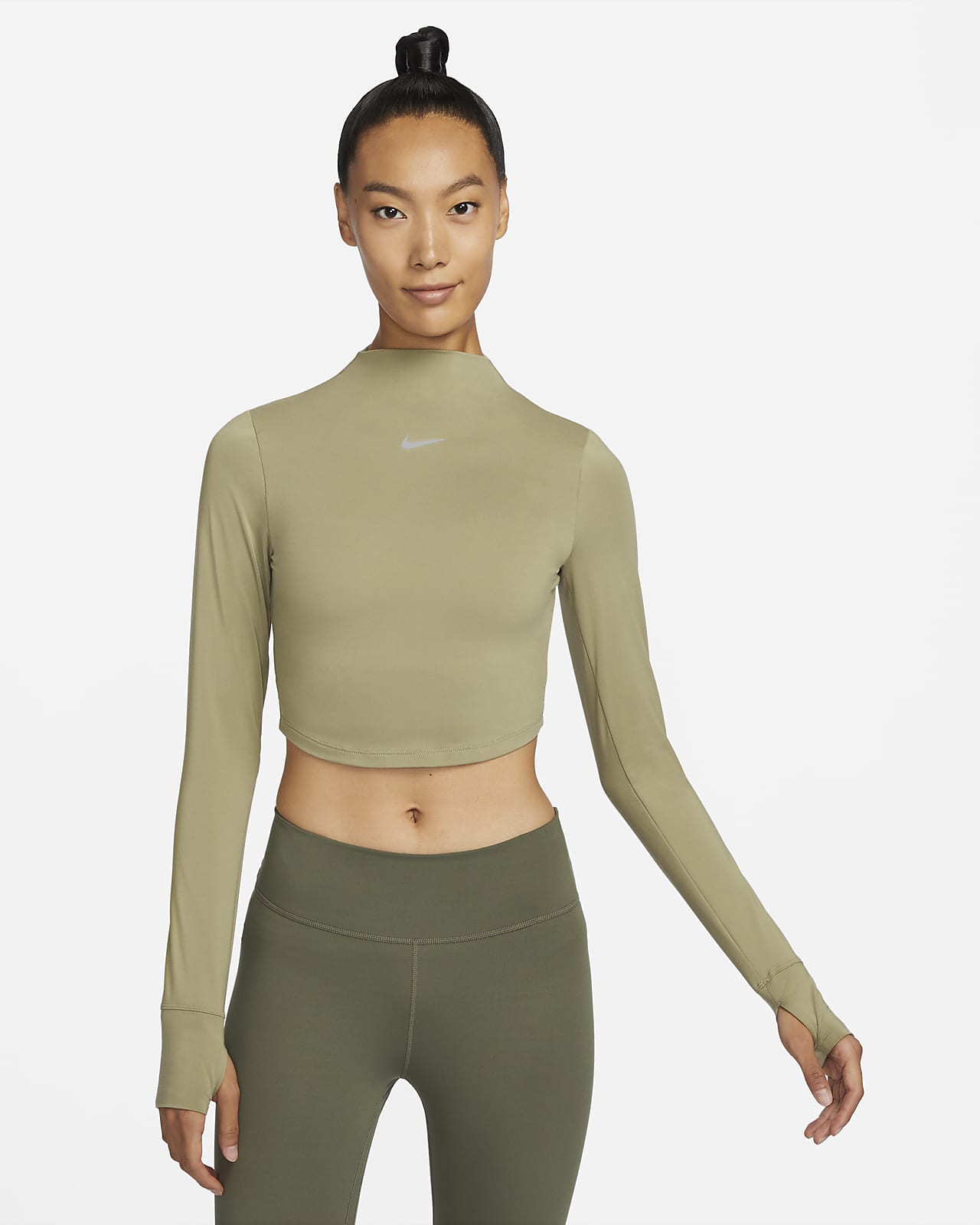 Женский топ Nike Dri-FIT One Luxe зеленый