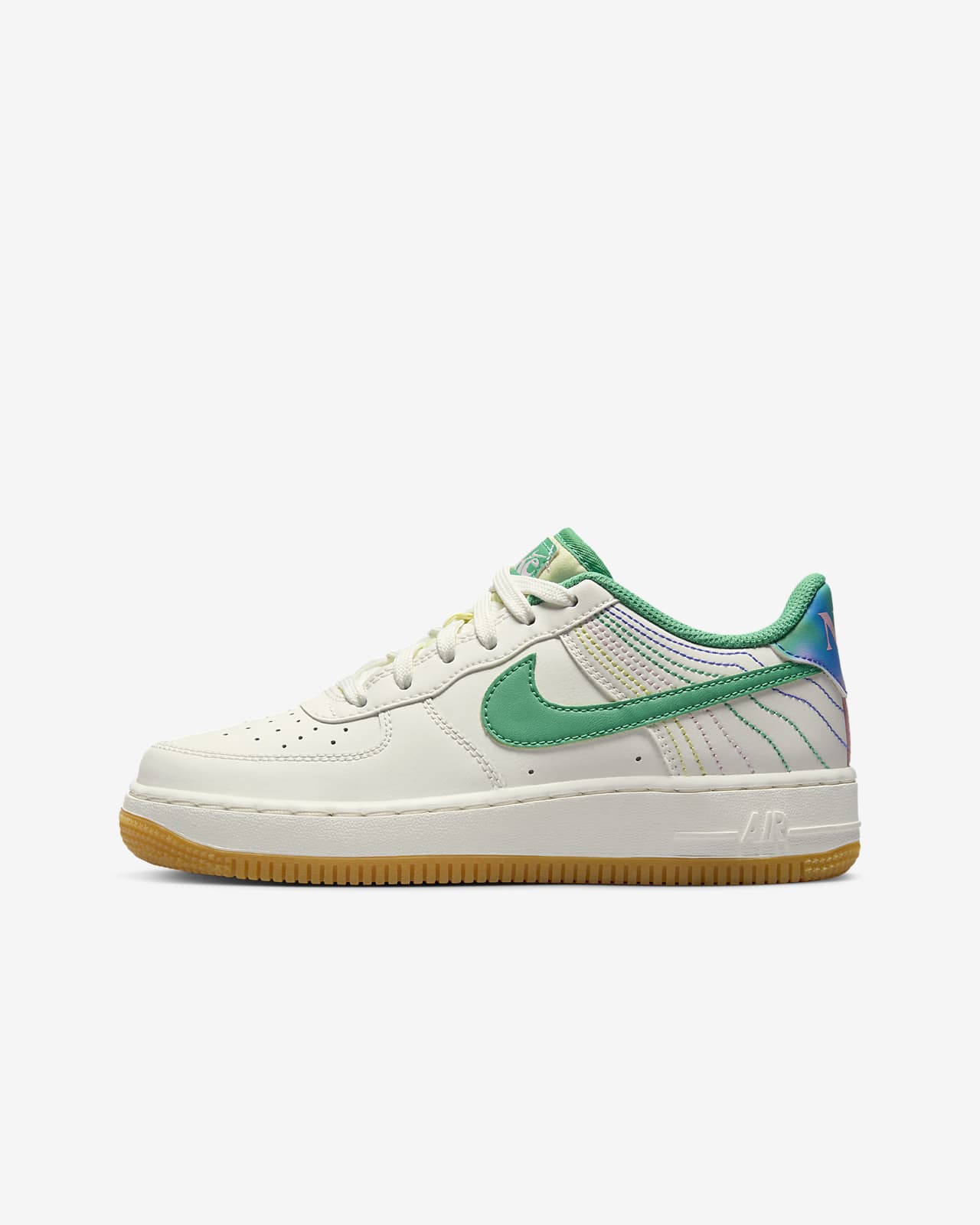 Детские кроссовки Nike Air Force 1 LV8 3 (GS) зеленые