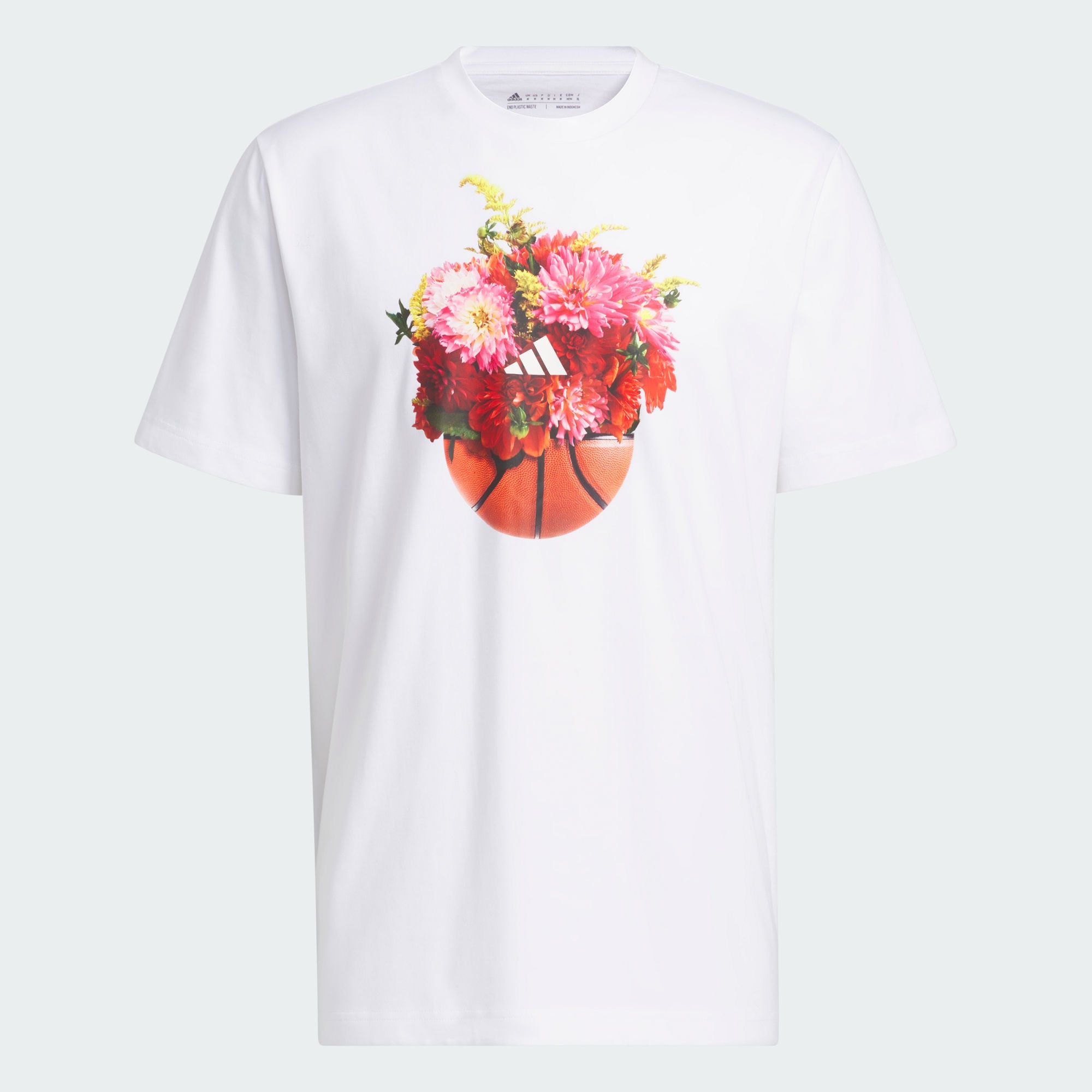 Мужская футболка adidas FLORAL HOOPS GRAPHIC TEE белая