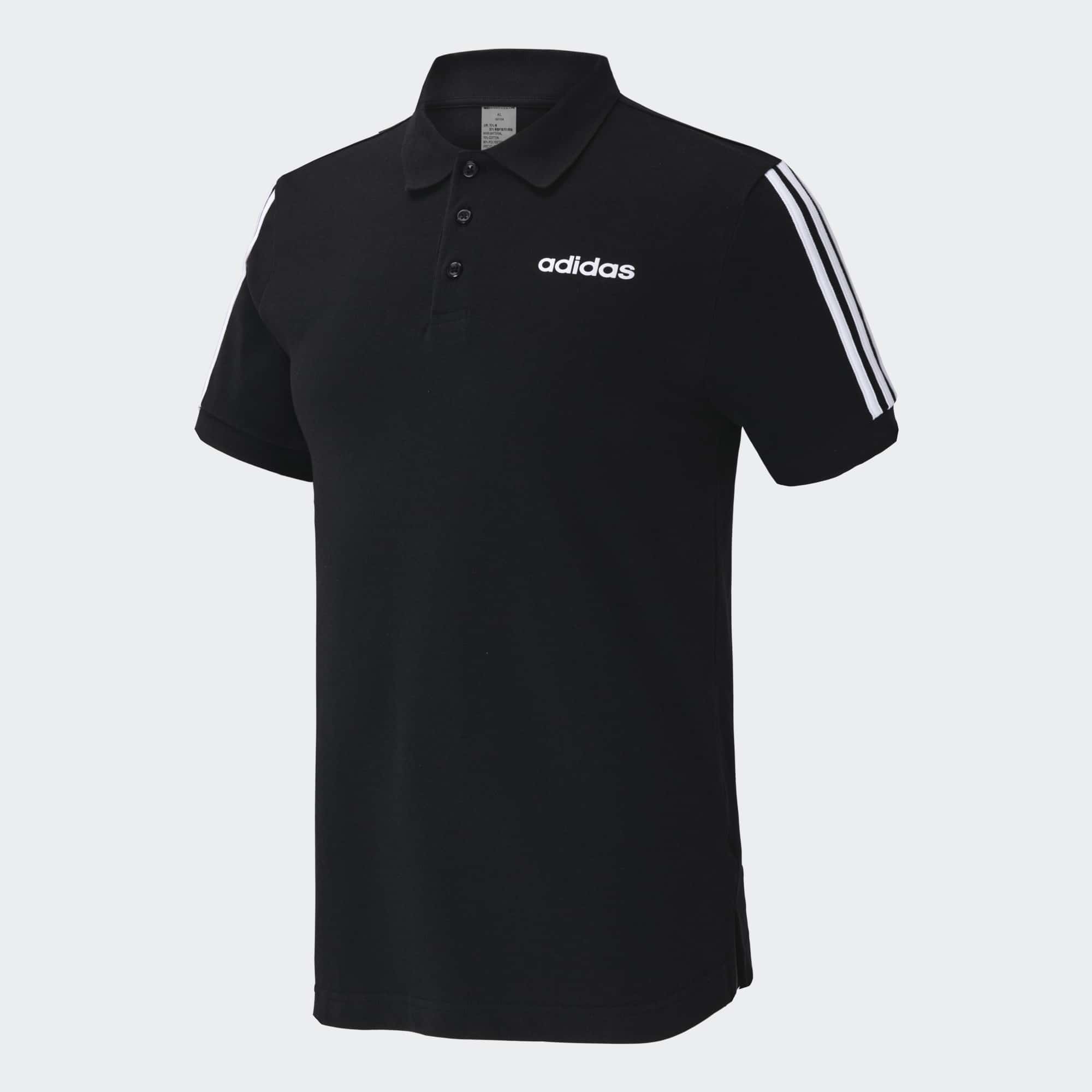 Мужская футболка adidas 3-STRIPES POLO SHIRT Черная