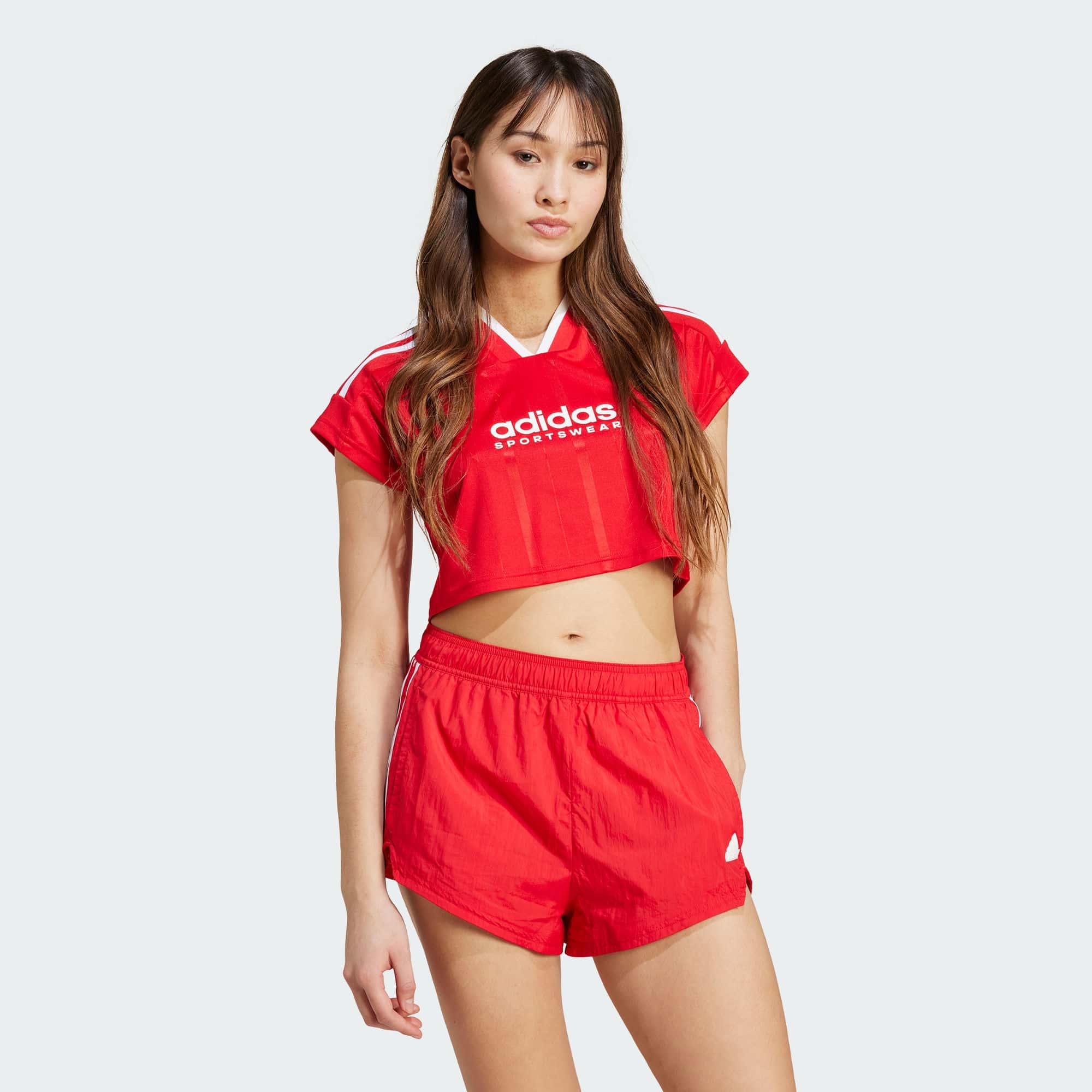 Женская футболка adidas TIRO CUT 3-STRIPES CROP JERSEY IZ2084