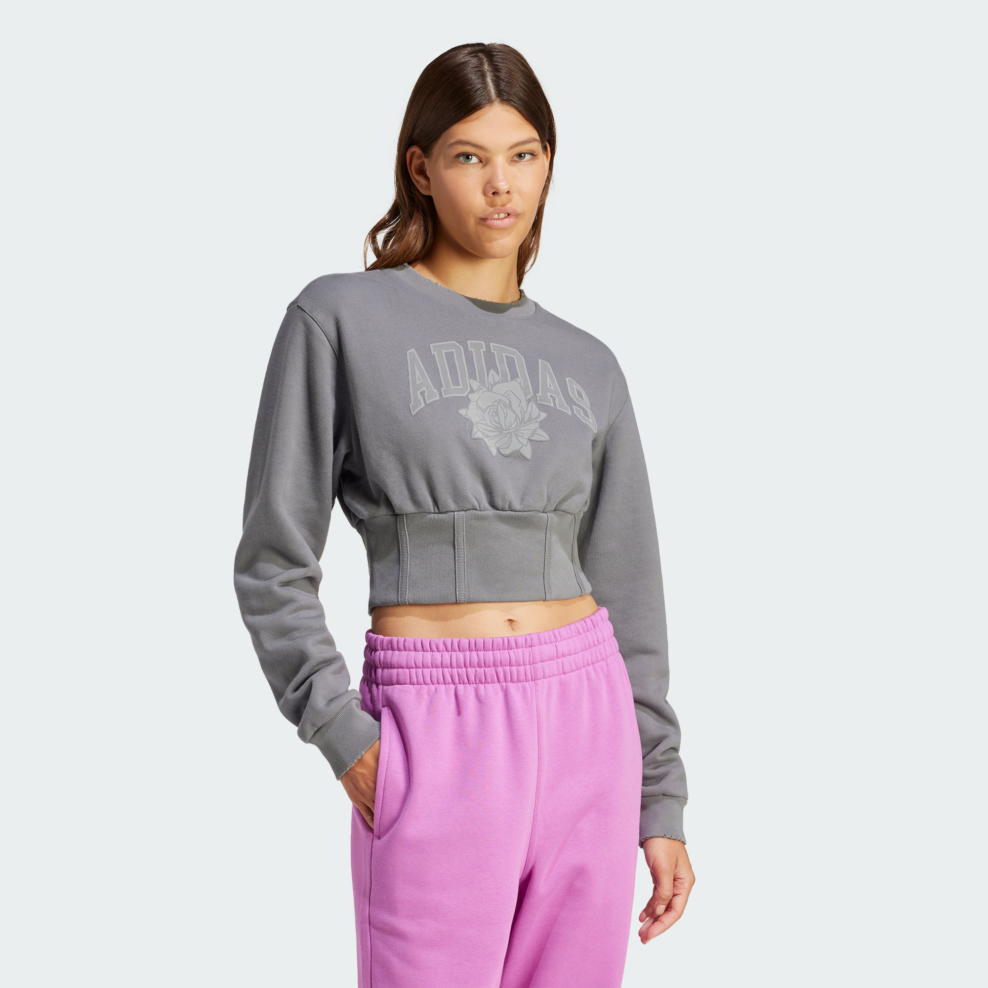 Женский свитшот adidas CREW SWEATSHIRT серый